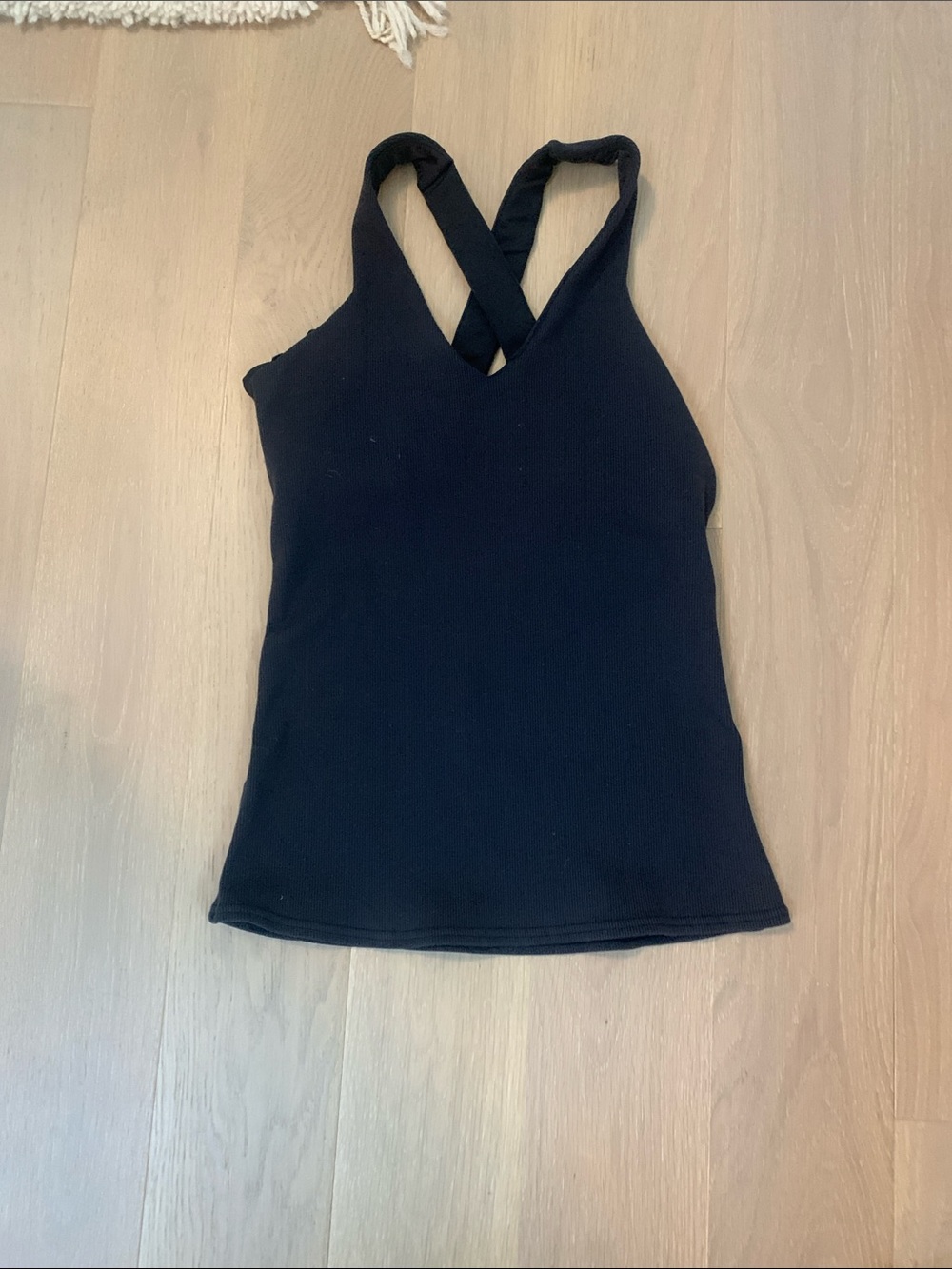 ALO Yoga Black Ribbed V-Neck Tank Top - Picture 5 of 6